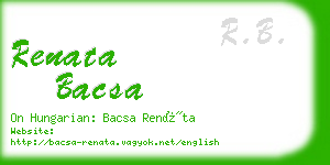 renata bacsa business card